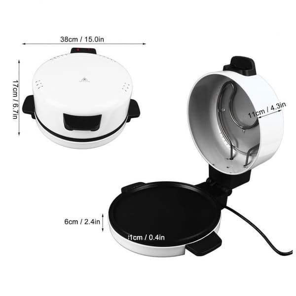 Europeisk standard 30CM stekepanne, brødrister, elektrisk pizzamaker EU