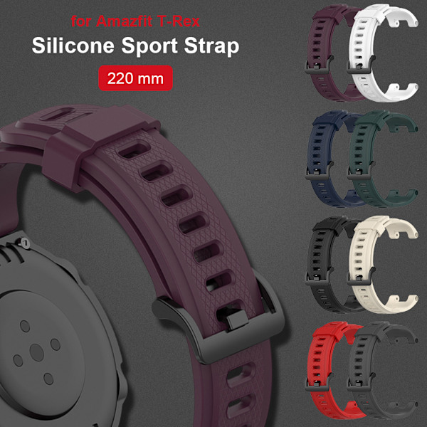 Silikonarmband för Amazfit T Rex Smartwatch - Mjukt, Andningsbart, med Monteringsverktyg