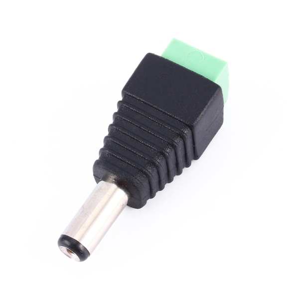 2,1 x 5,5 mm likestrøm hannplugg jack adapter koblingsplugg for CCTV LED-lys++
