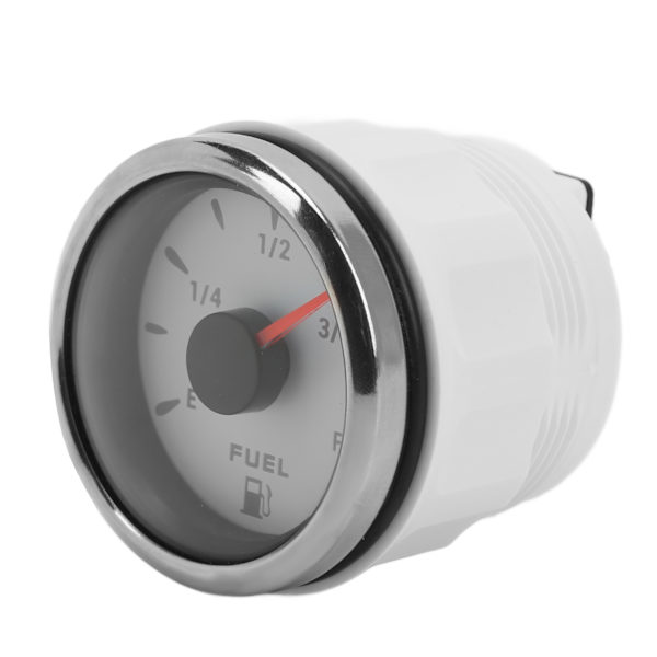52MM bränslenivåmätare 0‑190Ω Bränsletankmätare med 7 färgbakgrundsbelysning för bilbåt RV YachtWhite