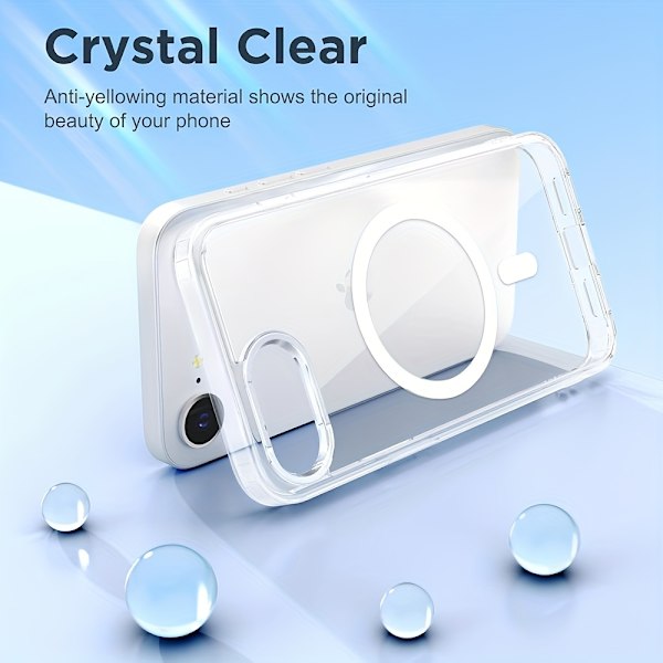 【BEMS】Compatible with iPhone 16e Magnetic Phone Case Magsafe Compatible Transparent transparent