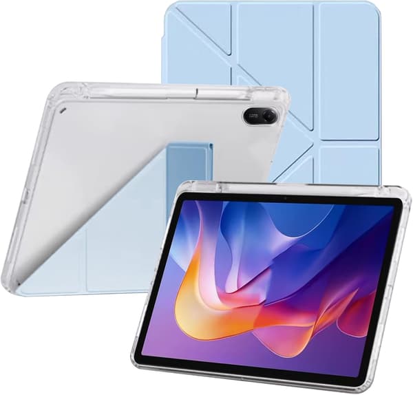 Xiaomi Redmi Pad 2 2025 11-inch Multi-Angle Foldable Protective Case, PU Leather Case, Triple-Fold Foldable Protective Case - Blue