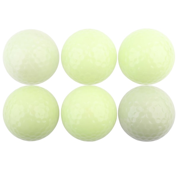 6 stk. Natte Golfbolde Lysende Fluorescerende Golfbolde Langvarig Lysende Glød i Mørke