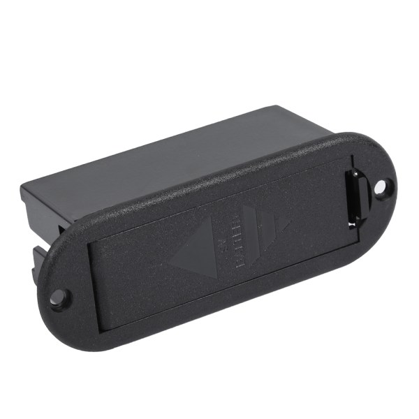 PU læder elektrisk guitar bas pickup 9V batteri cover Holder taske Taske Organizer Box (#02)//+