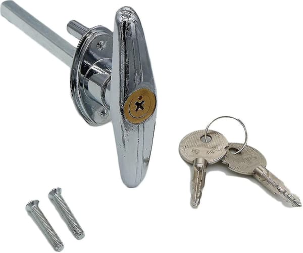 【BEMS】Garage Door Lock with T-Handle and Keys, Universal Lock Compatible with Sliding Door with T-Handle