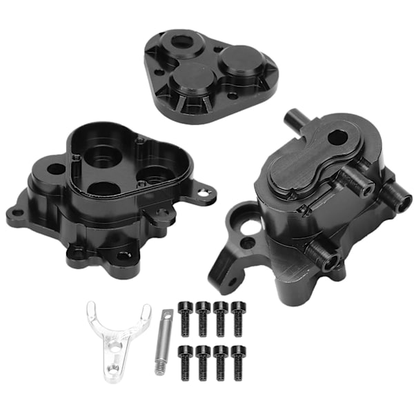 Alumiiniseosvaihteiston kotelokorvaus TRAXXAS TRX‑4/6 Simulation 1/10 RC-autolle, musta