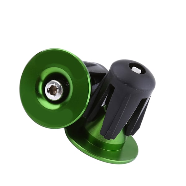 2 stk Fargerike Aluminium Sykkel Styrehåndtak Bar Grips End Plugs Caps (Grønn)