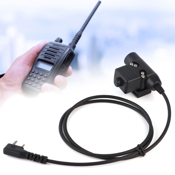TK U94 PTT Audio Adapter Kabel Walkie Talkie Hovedtelefonstik til Baofeng UV-5R TK-3107++