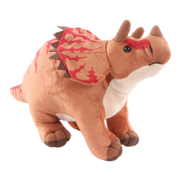 Blødt udstoppet Triceratops legetøj tegneserie multifunktionsstimulering Triceratops plyslegetøj til børn