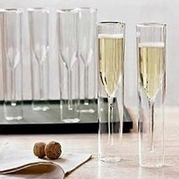 Dobbeltveggede champagnefløyter munnblåst gjenbrukbart glass best