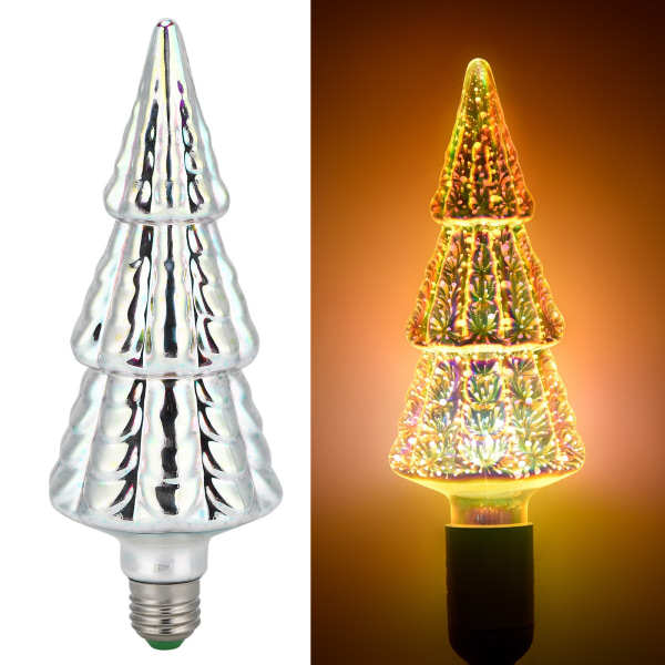 3D Stereoskopisk Innovativ E27 LED-lyspære Julefest Dekorativ Lampe AC85‑265V/