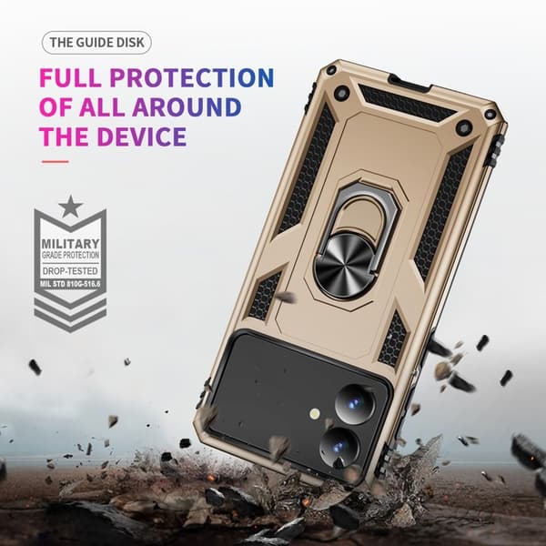 Mobile Case for Samsung Galaxy S26 Edge Plastic With Stand - Gold