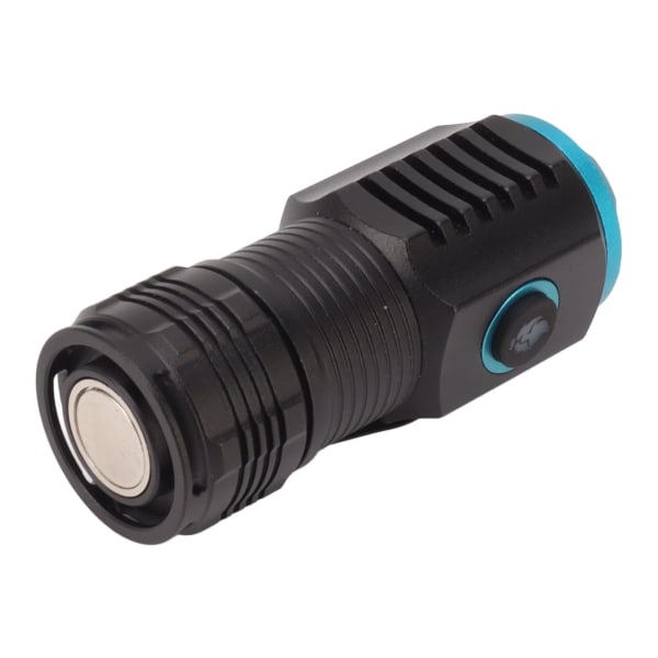 Minikraftig ficklampa Högt ljusflöde 2000lm Ljusstark USB C Uppladdningsbar LED 6 lägen IPX4 Vattentät svansmagnet /