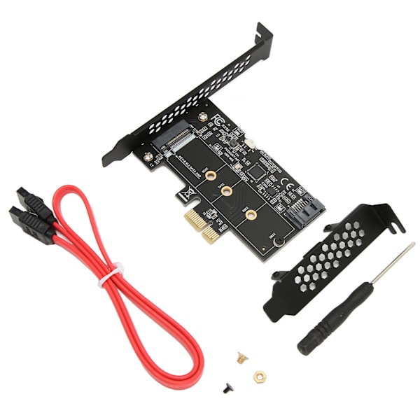 PCIE til SATA Udvidelseskort 6Gbps PCIE til SATA3.0 M2 NGFF Udvidelseskort Adapterkort til WinXP til Win7 8 10 11 til Linux M2 SATA Riser Kort