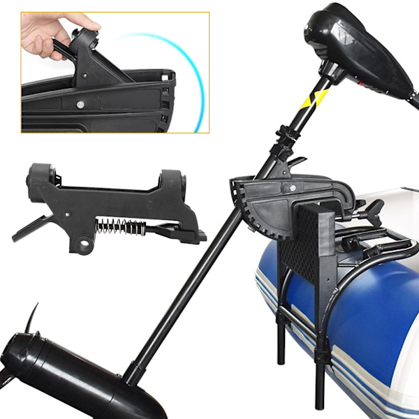 12V Elektrisk Thrusterfäste Uppblåsbar Båt Kajak Motor Tillbehör Gummi Jolle Motor