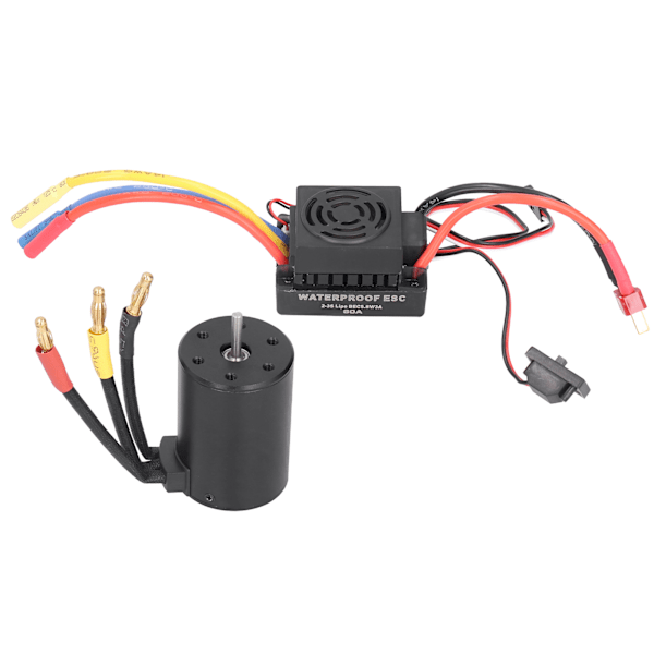 3650 Vattentät 3900KV Borstlös Motor 60A Borstlös ESC Delar Set för 1/10 RC Bil