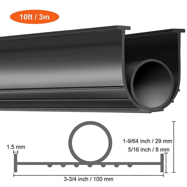 【BEMS】Garasjeportpakninger Bunn Gummi, U-form + O-ring Garasjeport Værlist