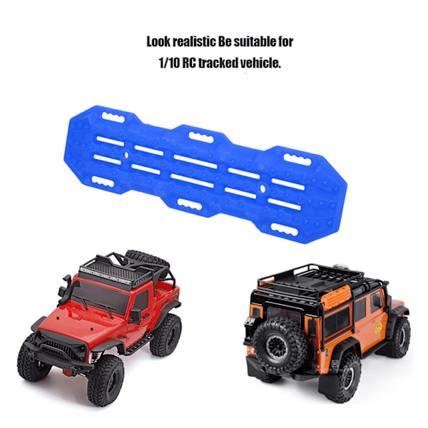 2 stk Antislipplater for 1/10 RC Crawler Bil RC Modell Klatrebil Dekorasjon (Blå)