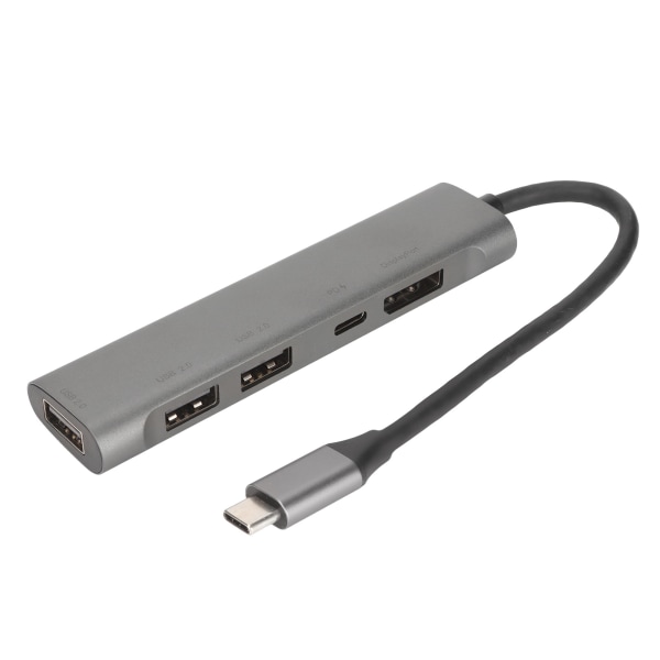 USB C Hub USB C til DisplayPort Adapter Type C til DisplayPort USB2.0 PD Hub 5 i 1 USB C Hub Dockingstation ++
