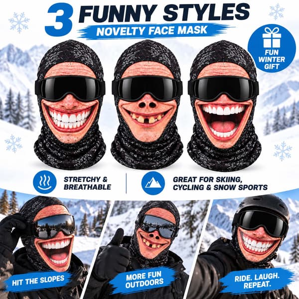 Hiihtomaski vanhus-teemalla, realistinen vanhan miehen kasvobalaclava, 3D-tulostettu