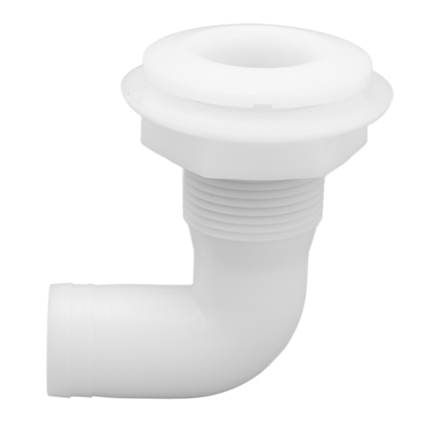 Marint Genomskrovskonnektor Läckagesäker Ergonomisk Pålitlig Robust 90° Genomskrovkoppling för Yacht Båtar Vit