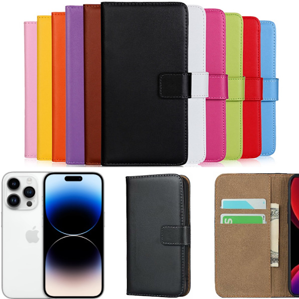 【BEMS】Compatible with iPhone 14 Pro Wallet Case Wallet Case Shell Card Orange - Orange Orange Kompatibel med iPhone 14 Pro