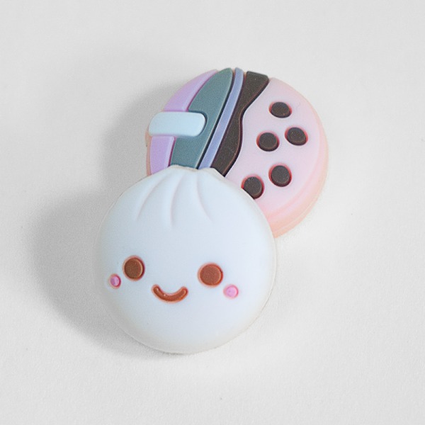 Joystick-skydd Bekvämt Touch Söt Cartoon Silikon Spel Tumgrepp Skydd för Switch OLED Mjölkte Bun