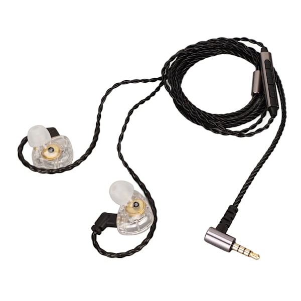 HiFi Trådbundne Øretelefoner Stereo Dynamisk Hybrid 3,5 mm Trådbundne Monitor Øretelefoner med Mikrofon til Audiofile DJ's Sangere