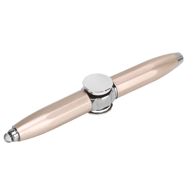 Fingerspiss lysende gyro kulepenn Fingerspinnende skrivepenn med LED-lys for å frigjøre stress Gull