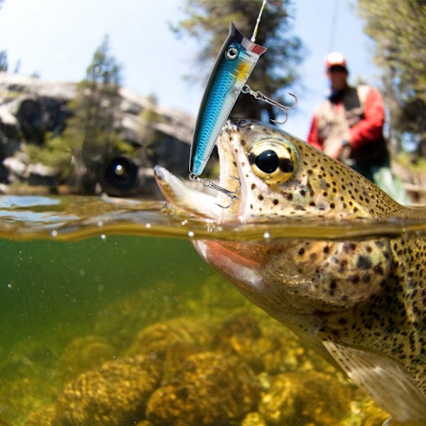 Kunstig 7cm Plastik Fiske Hard Bait Flydende Popper Fiskelignende Fiske Lokke Tilbehør (5#)