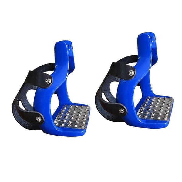 2x Ridestigbøyler, Salstigbøyler, Profesjonelle Aluminium Engelske Blue