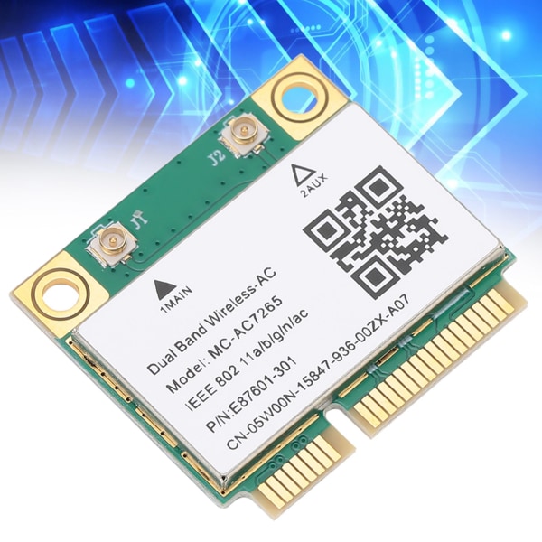 Nettverkskort Mini PCIE Gigabit DualBand for Bluetooth 4.2 trådløs Wifi MCAC7265++