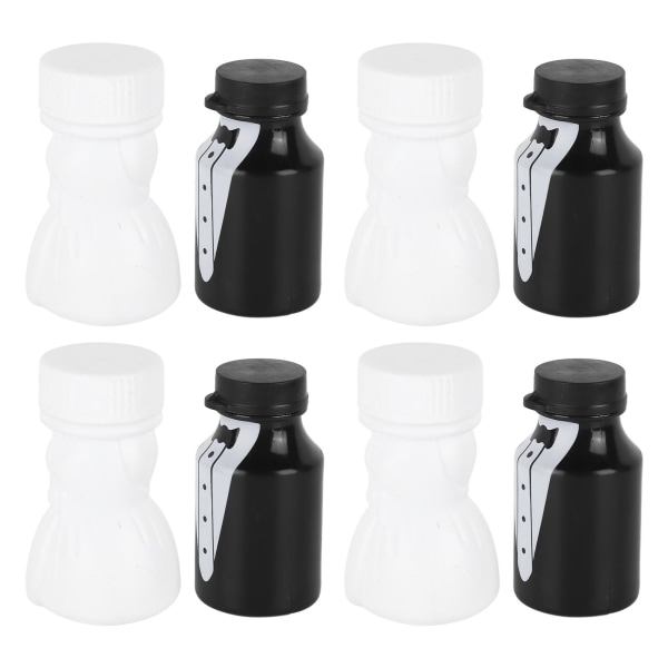 26 STK Bryllupsbobleflasker Brude og Brudgom Form Mini Boble Festflaske til Jubilæums Forlovelse Brudefest Sort og hvid