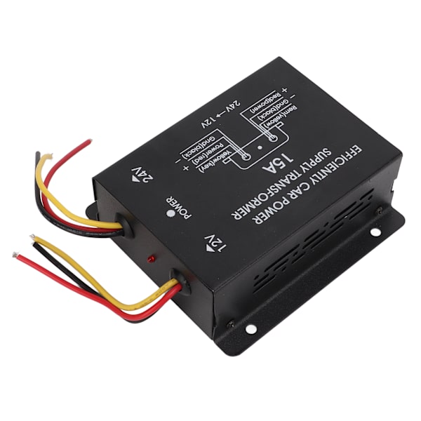 24V till 12V Buck Regulator 15A bilströmförsörjningsomvandlare 180W spänningsreducerare för lastbilar
