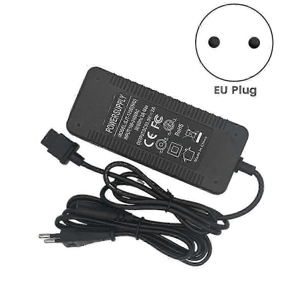 KQi 2 KQi 3 Lader for El-sparkesykkel 53.5V 2A Strømadapter for EU Litiumbatteri Musta