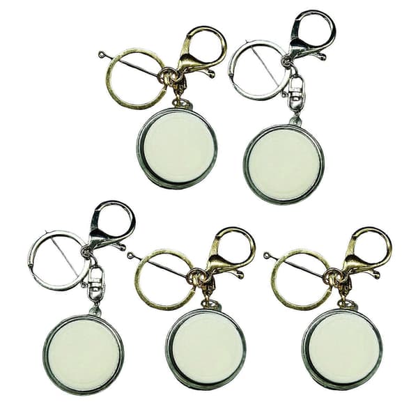 5 stk souvenirholder nøglering bærbar 32 mm hængende samleboks