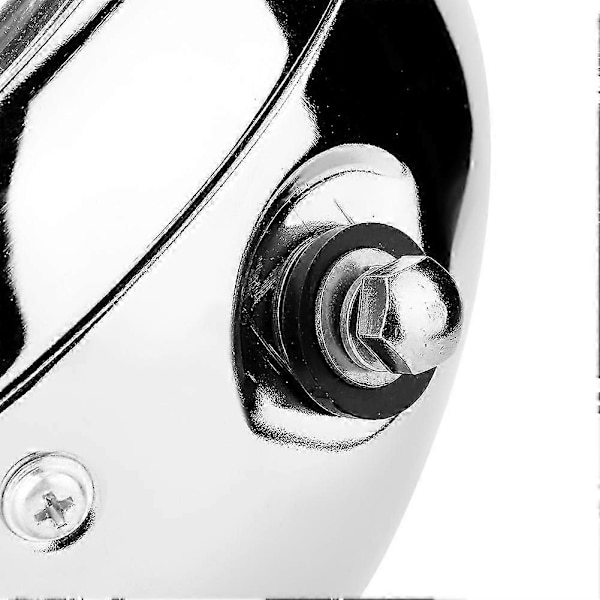 【BEMS】Universal Motorcycle Retro Silver Shell White Lens Headlight Compatible with GN125