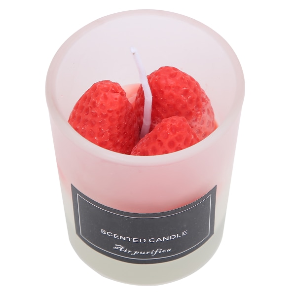 Rød frugt formet aromaterapi stearinlys Bærbar Sød romantisk stearinlys hjemmedekorationsgave++/