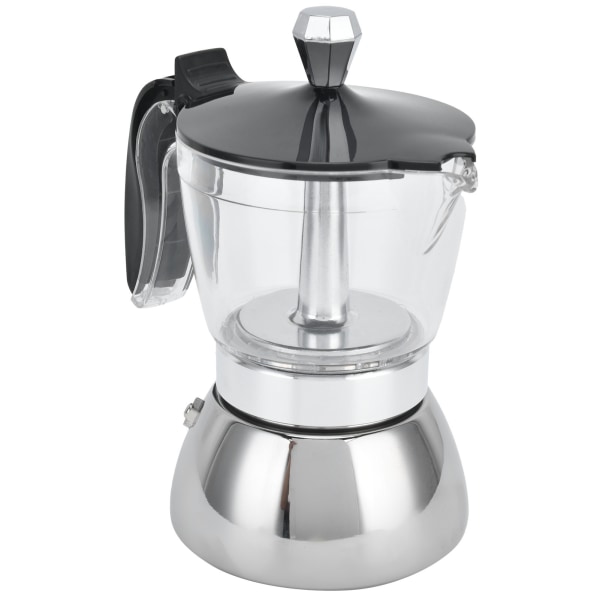 4 kop kaffemaskine i rustfrit stål komfur Moka Pot Kaffemaskine Køkkenudstyr/