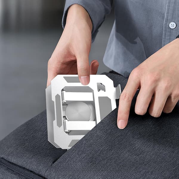 360° Sølv Tablet Stand, Sammenklappelig Desktop Tablet Tilbehør til Tablets/PS/Mobiltelefoner