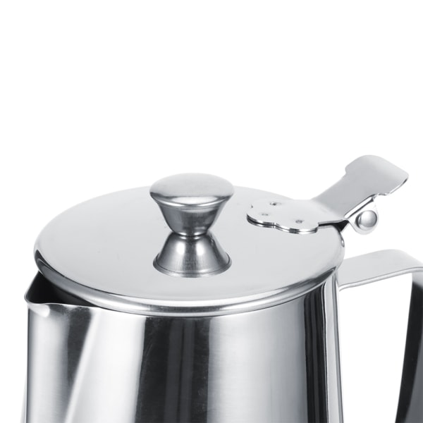 Rustfritt stål Tykke melkeskummende kopp Kanne Kaffekande Latte Art med lokk for hjemmekaffe1000ML /