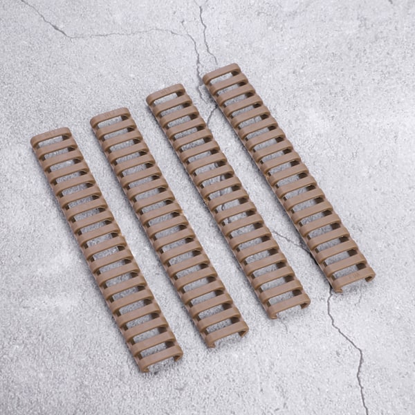 4 st/set Keymod Picatinny Stege Gummiskena Skydd Handguard Skydd (Sandfärg)