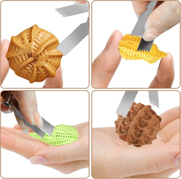 PCS Kagepincet, Kagepincet i rustfrit stål, Bageværktøj, Kagemaskine, Dejskraber, Crimping Tool
