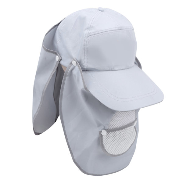 UV-beskyttelseshat Solskygge Kasket Nylon Mesh med Ansigtsbeskyttelse til Udendørs Fiskeri Klatring