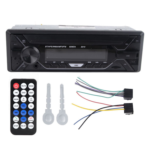 Auton Bluetooth-soitin Single Din 12V/24V MP3-soitin FM-radiovastaanotin säädettävällä taustavalolla