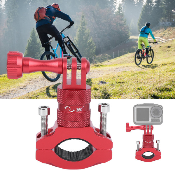 For GoPro actionkamera sykkelfeste i aluminiumslegering Fast støtte 360 ​​graders sykkelklemme/