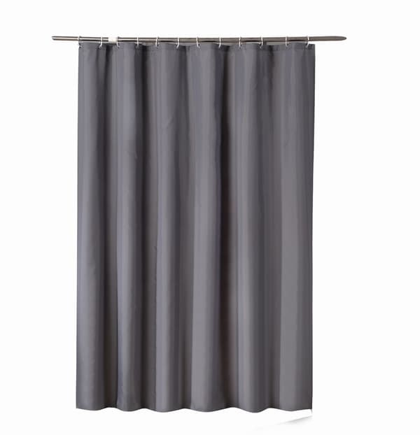 80 cm brett x 180 cm långt djupgrått duschdraperi, vattentätt duschdraperifoder, baddraperi med plastringar[BEMS]