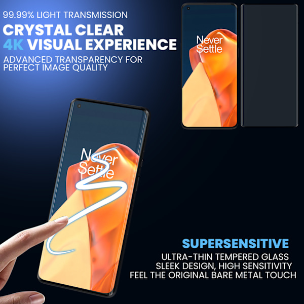 【BEMS】2-Pack Oneplus 9 Pro Screen Protector - Tempered Glass 9H - Super quality 3D