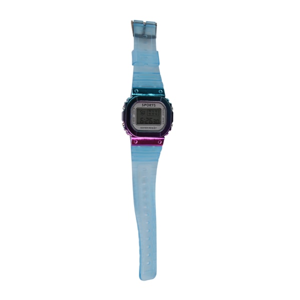 Gradienttivärinen elektroninen watch Suuri kellotaulu Vedenpitävä pitkä valmiusaika Purppurasininen Casual opiskelijoille /