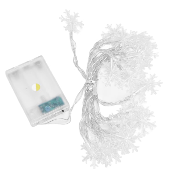 LED Snowflake Light String 20LED batteridrevne LED String Lights for Christmas Xmas Innendørs utendørs fest/